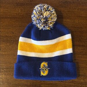 Seattle Mariners Pom-Pom Beanie with Logo